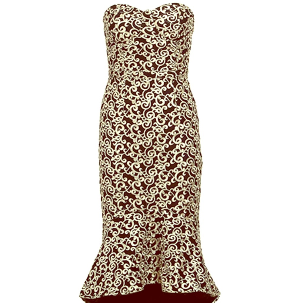 Mermaid Long Dress strapless Lace High quality!